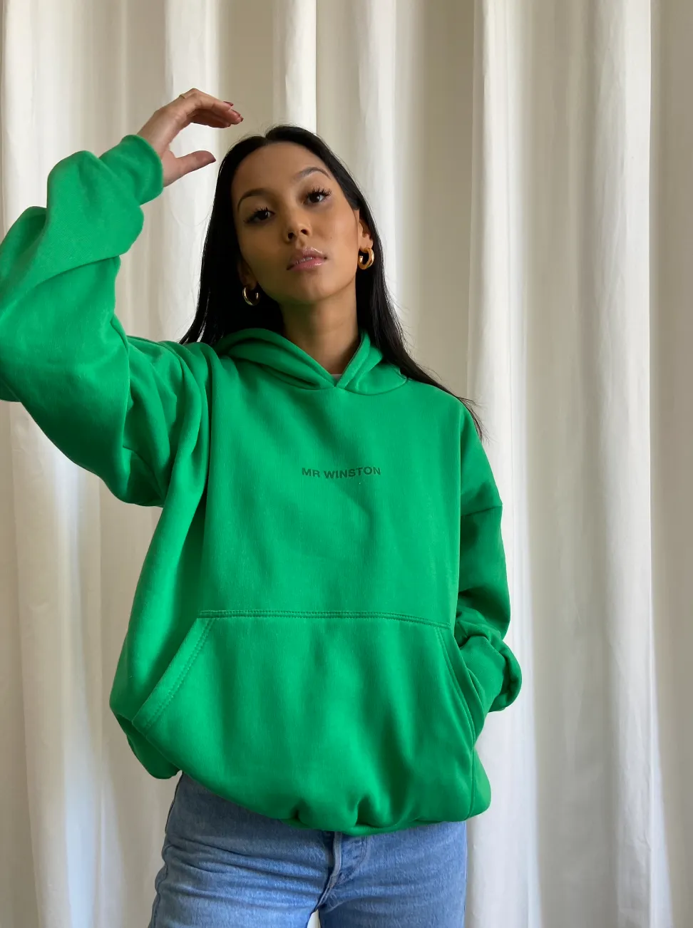 Irish Green Puff Hooded Sweat