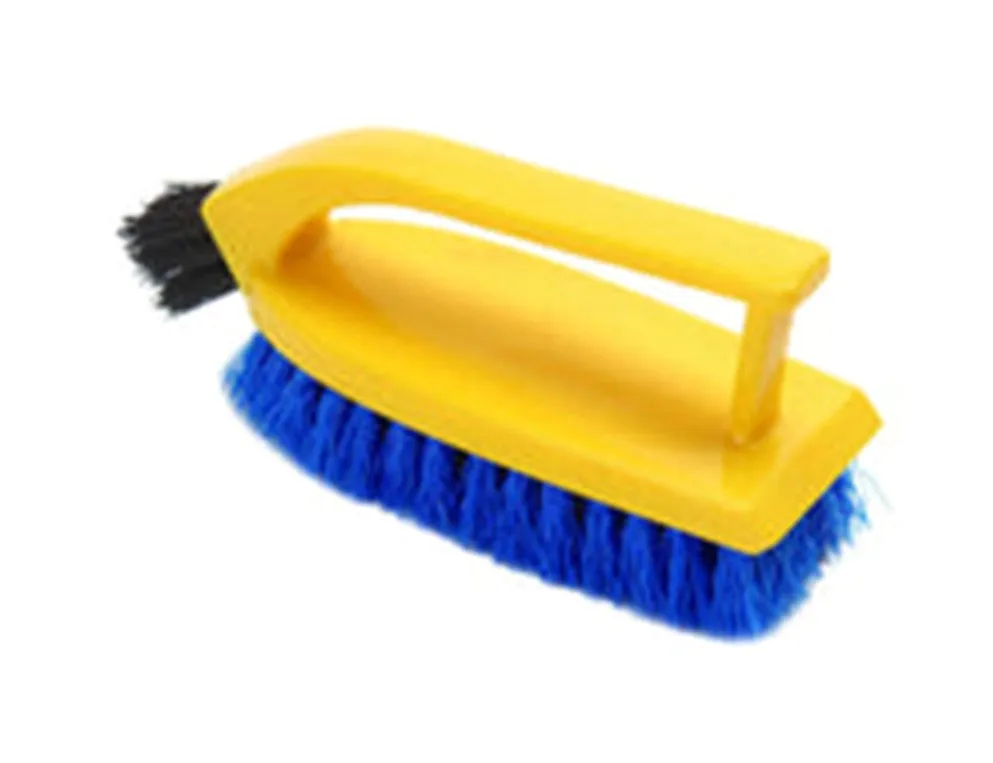 Iron Handle Multi Purpose Scrub Brush With Corner Scrubber