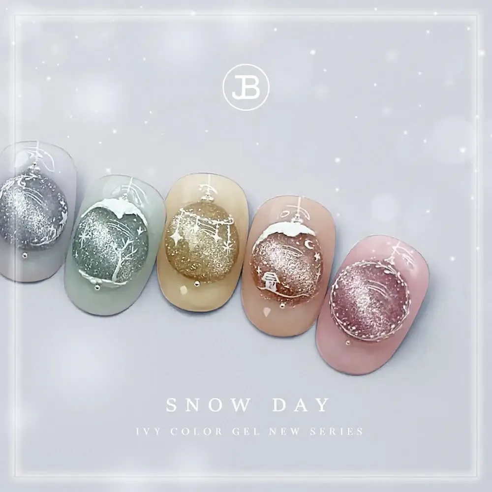 JIN.B Snow Day Collection- 8 PCS Magnetic Syrup Gel Polish