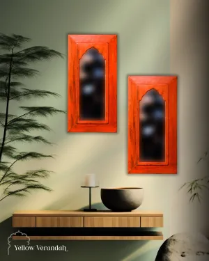 Jodhpuri Vintage Mirror - Orange