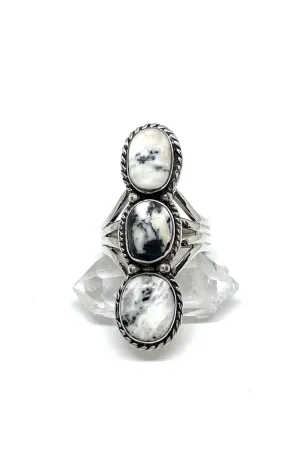 John King White Buffalo Statement Ring (Size 7)