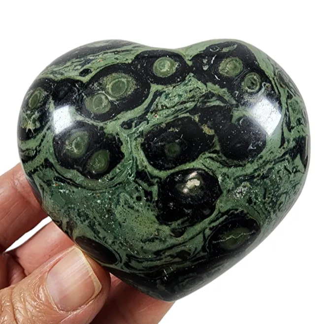 Kambaba Jasper Polished Puff Heart - 202 grams.