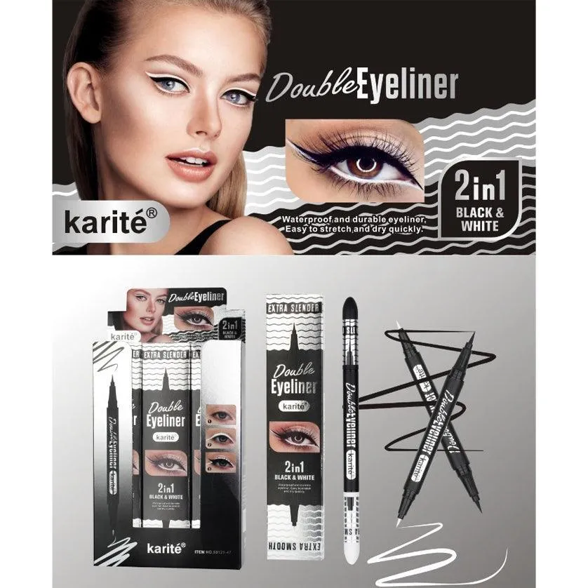 Karite Black & White Eyeliner 2 in 1 - 0.5ml 0.5ml
