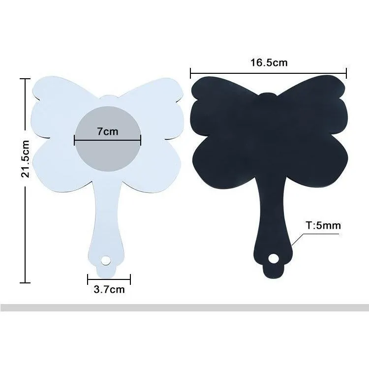 Kids MDF Handheld Mirror - Butterfly