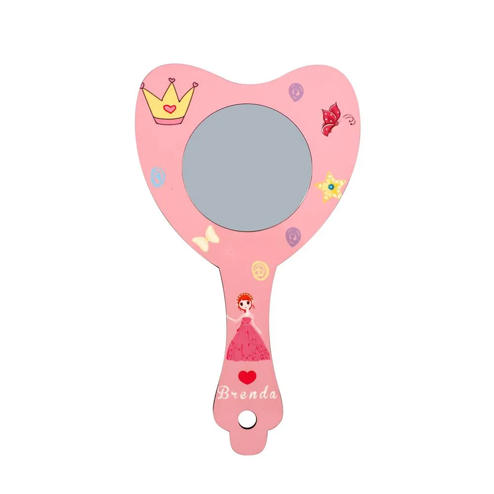 Kids MDF Handheld Mirror - Heart