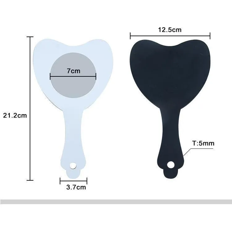 Kids MDF Handheld Mirror - Heart