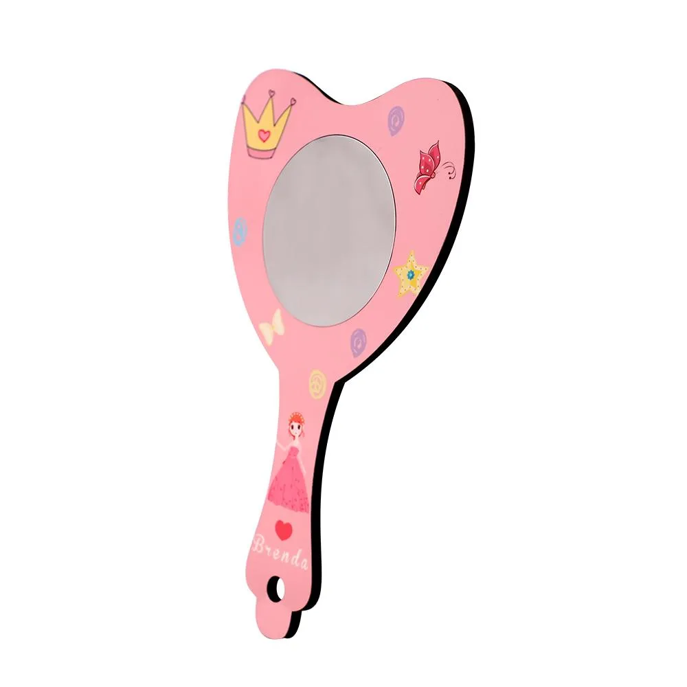 Kids MDF Handheld Mirror - Heart