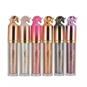 Kiss Beauty Color Unicorns Glitter Liquid Eyeliner Waterproof Magnetic Eyeliner - 6 pcs