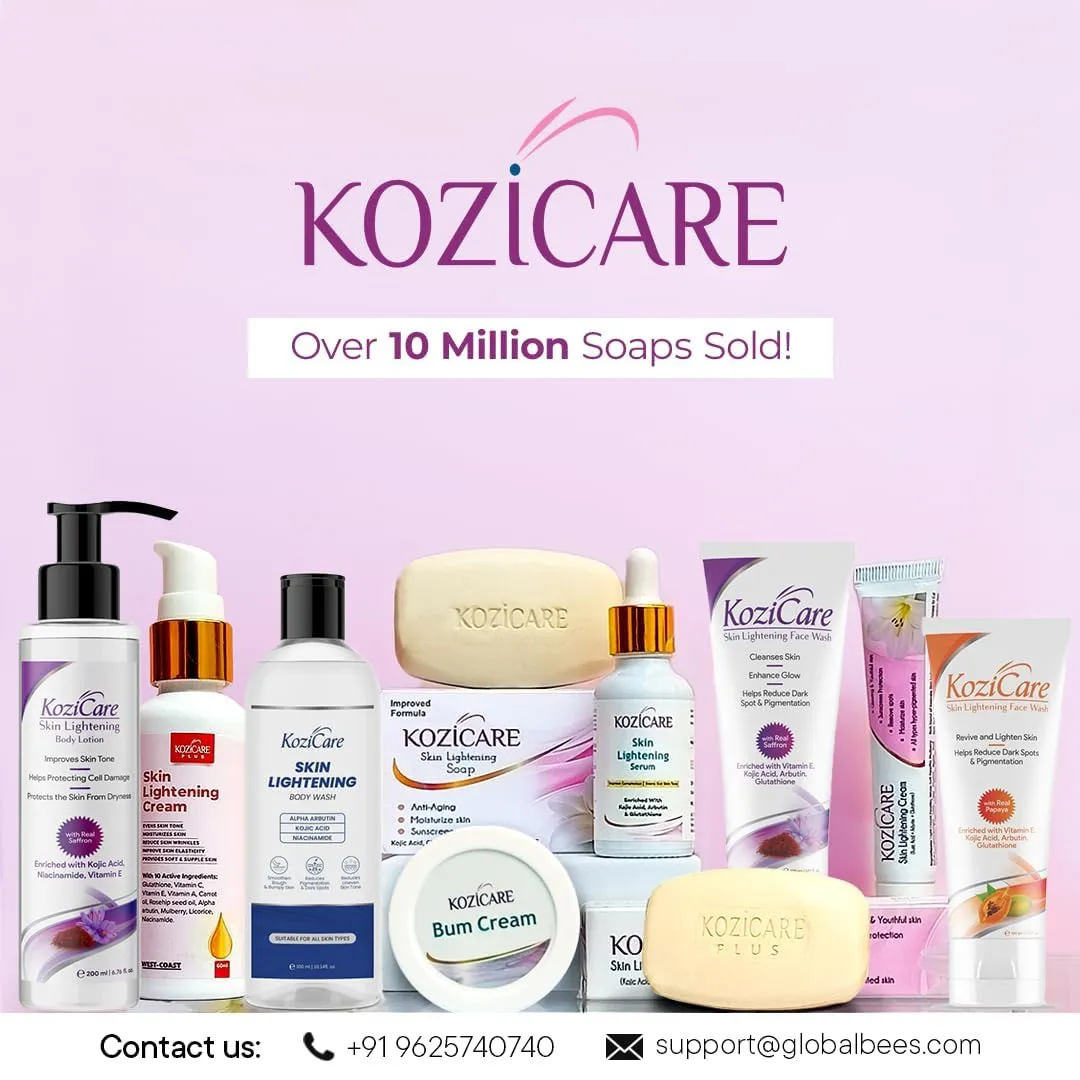 Kozicare Kojic Acid Cream | Glutathione Cream | Saffron Face Cream | Tan Removal Cream | Face Cream for Glowing Skin | Non-Greasy & Lightweight | Face Cream for Men & Women - 15 g