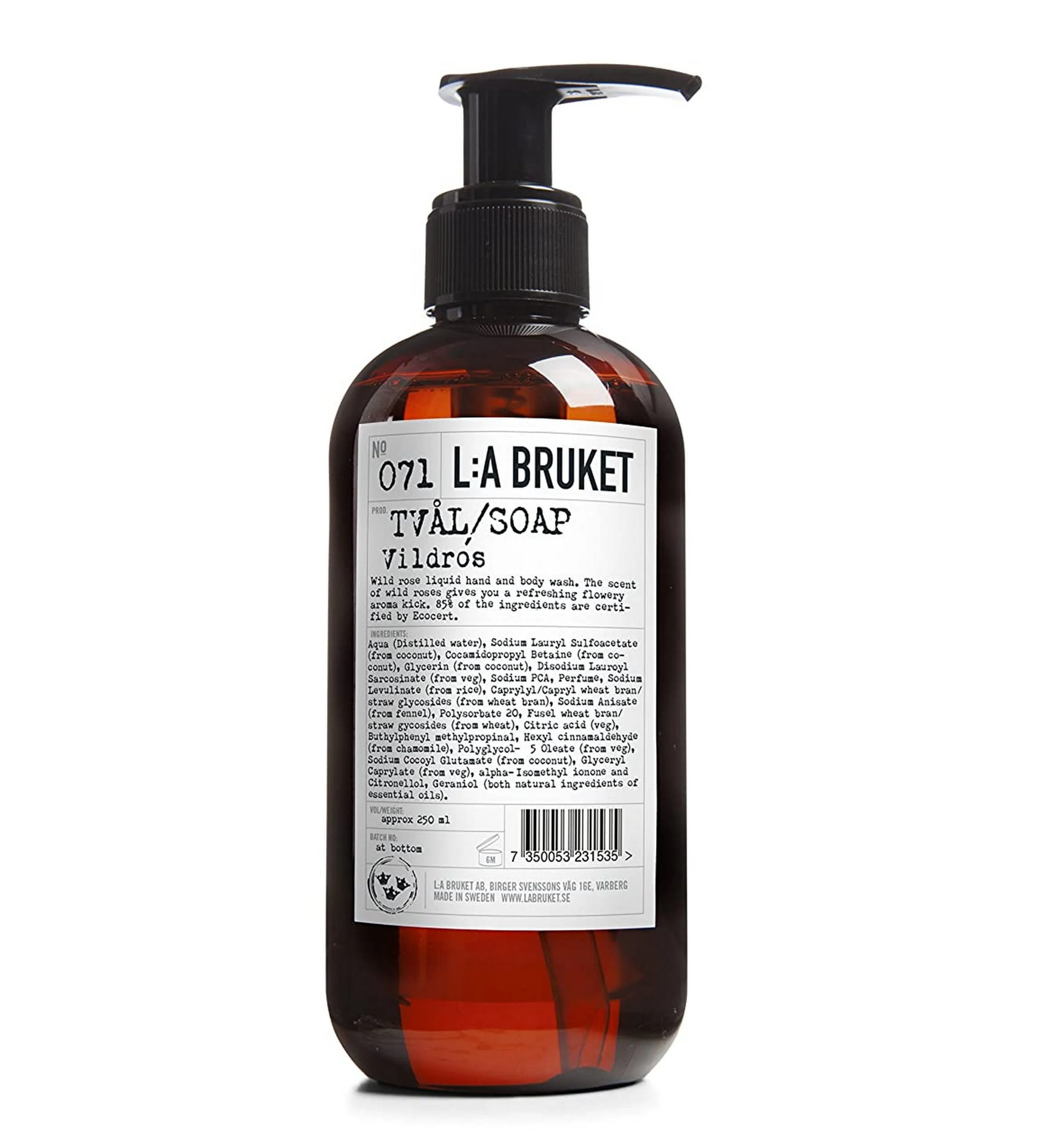 L:A Bruket No. 071 Wild Rose Hand & Body Wash - 250 ml