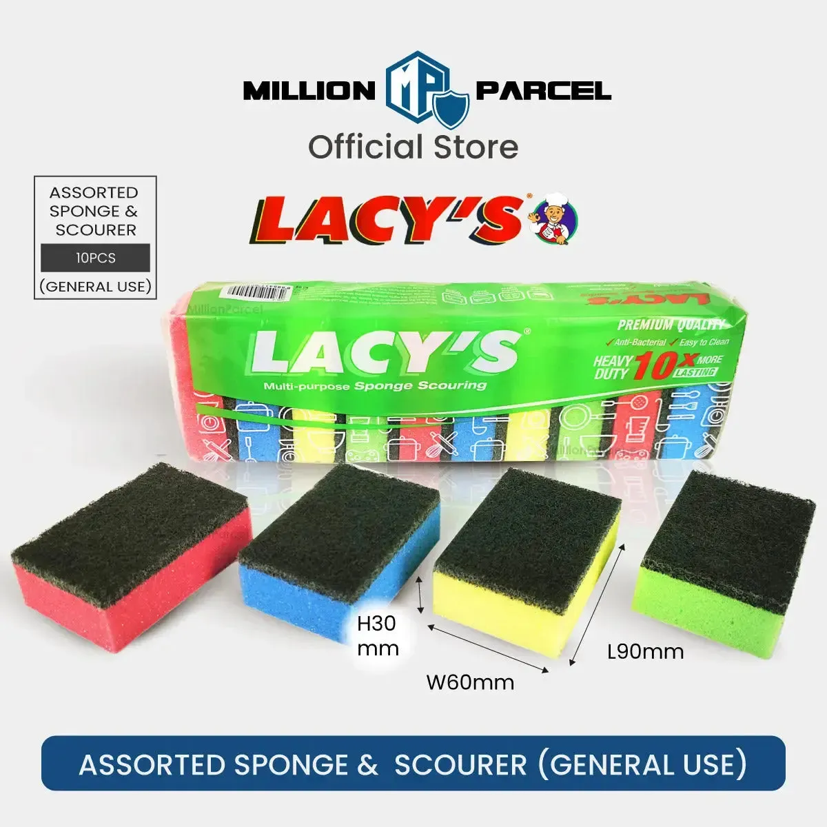 Lacy’s Assorted Sponge & Scourer | Soap Pads | Scrub Pads