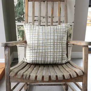 Large Tobacco Check Cushion