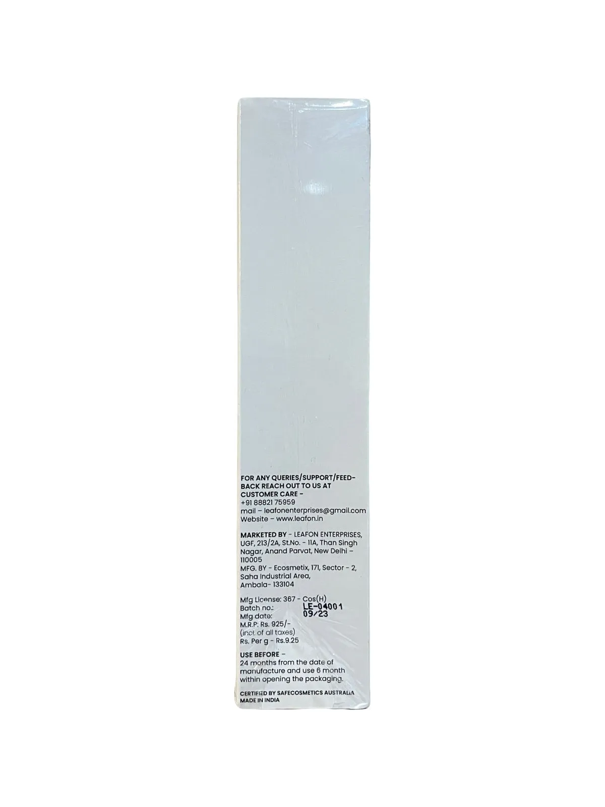 Leafon Skincare Advanced Clarifying Natural Facewash