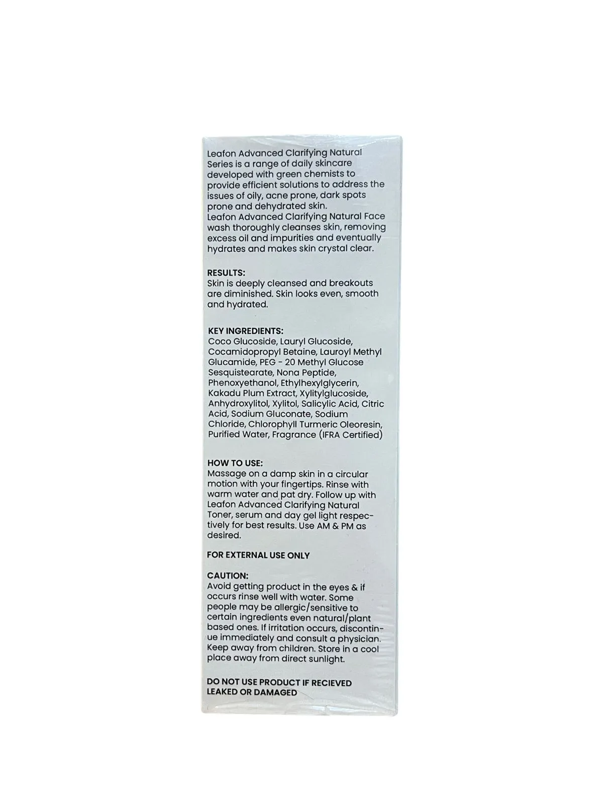Leafon Skincare Advanced Clarifying Natural Facewash