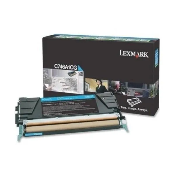 Lexmark C746 toner cyan - Genuine Lexmark C746A1CG Original Toner cartridge