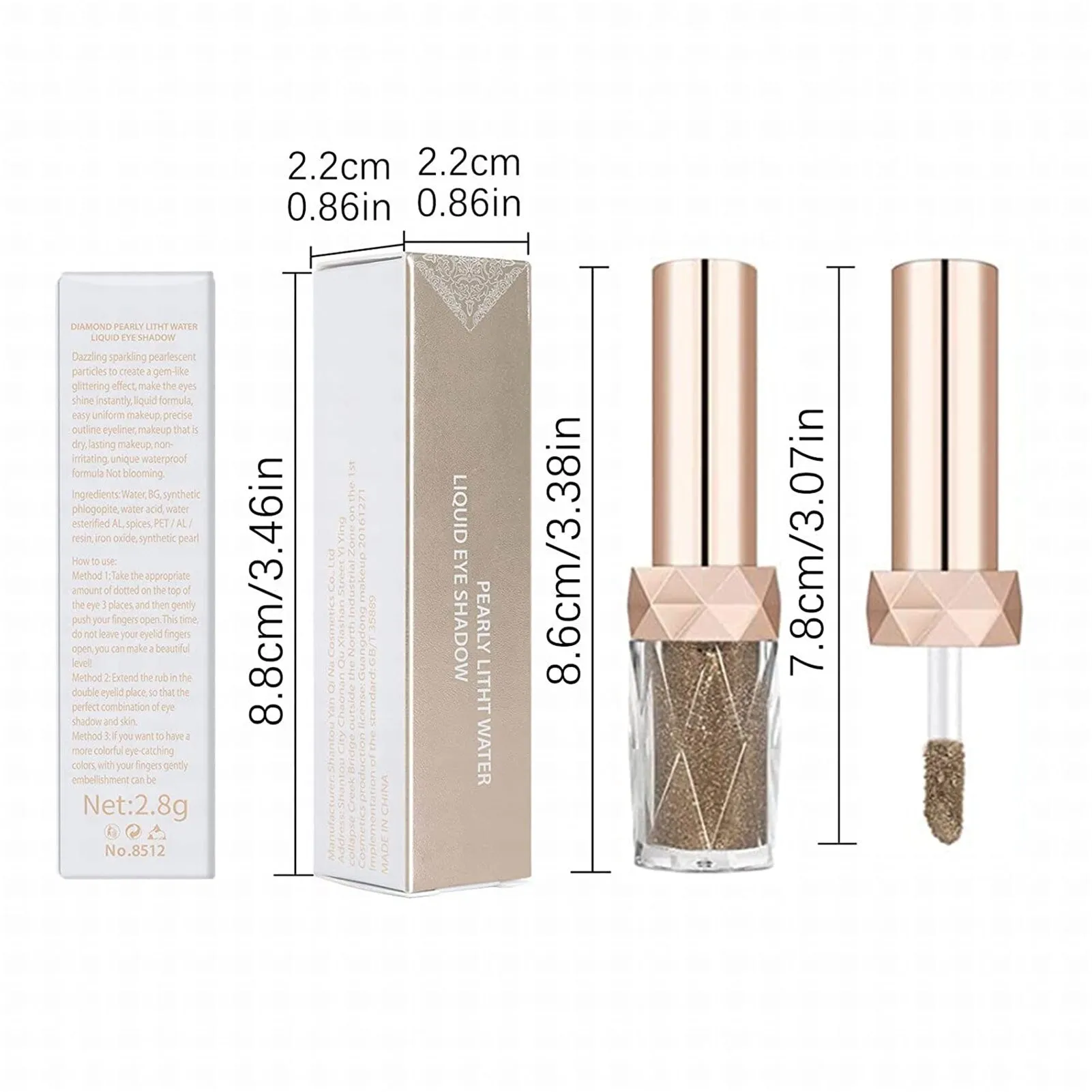 Liquid Glitter Eyeshadow High Pigment Shimmer Eye Shadow 6 Colors Long-lasting Makeup For Eyeliner Highlight Blush