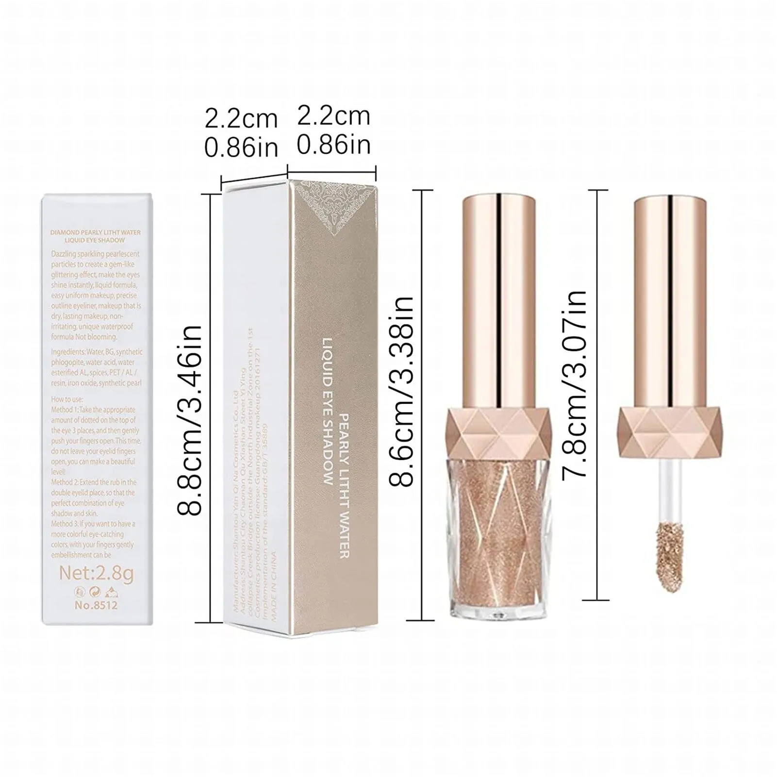 Liquid Glitter Eyeshadow Sparkling Metallic High-pigmented Eyeshadow Set Long-wearing Liquid Glitter Blush Eyebrow Shadow With 6