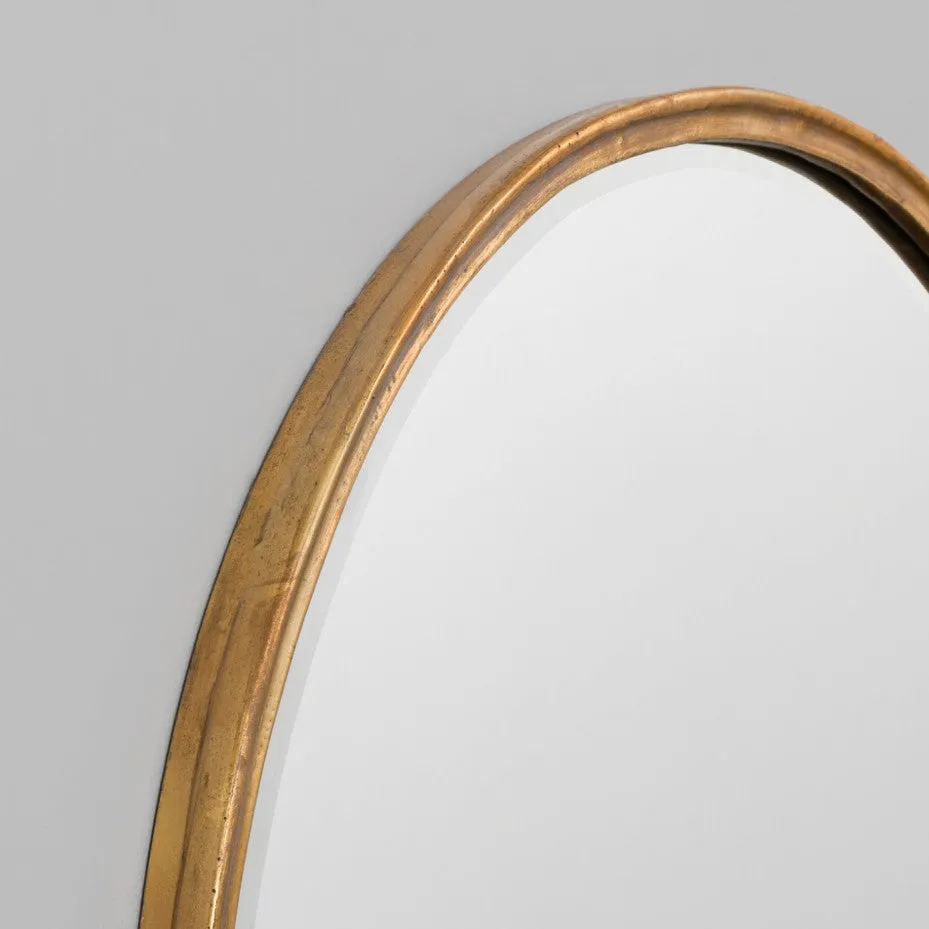 Looking Glass Round Mirror Antique Gold 76cm Custom Order 2-8 Weeks