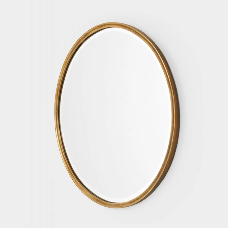 Looking Glass Round Mirror Antique Gold 76cm Custom Order 2-8 Weeks