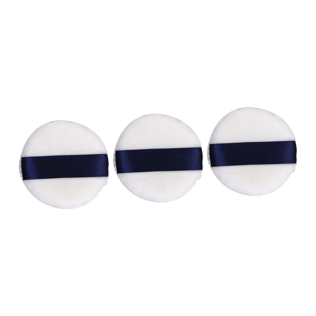Loose Powder Puff Set Baby Powder Alternate 3pc Velvet Puff for Makeup Smooth Application Washable Random