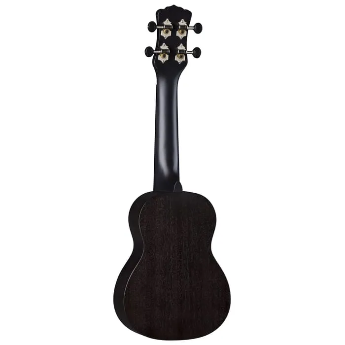 Luna VINTAGE Mahogany Soprano Ukulele (Black Satin)