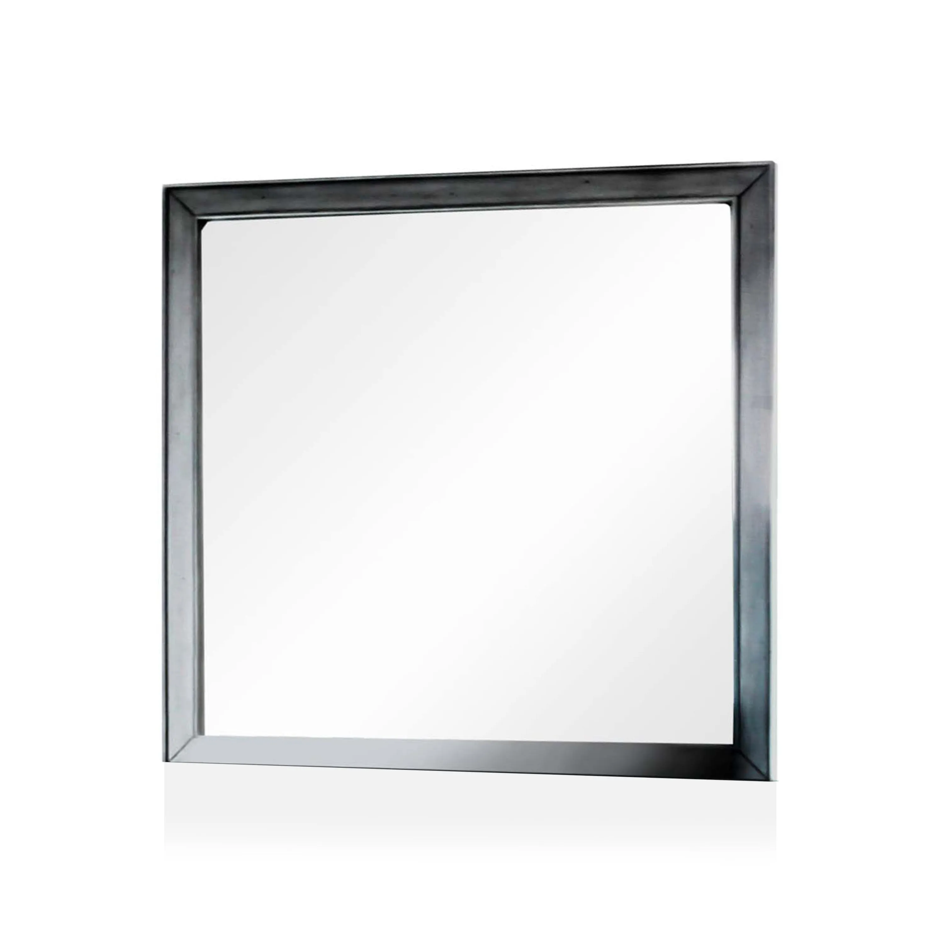 Macksburg Transitional Gray Square Mirror