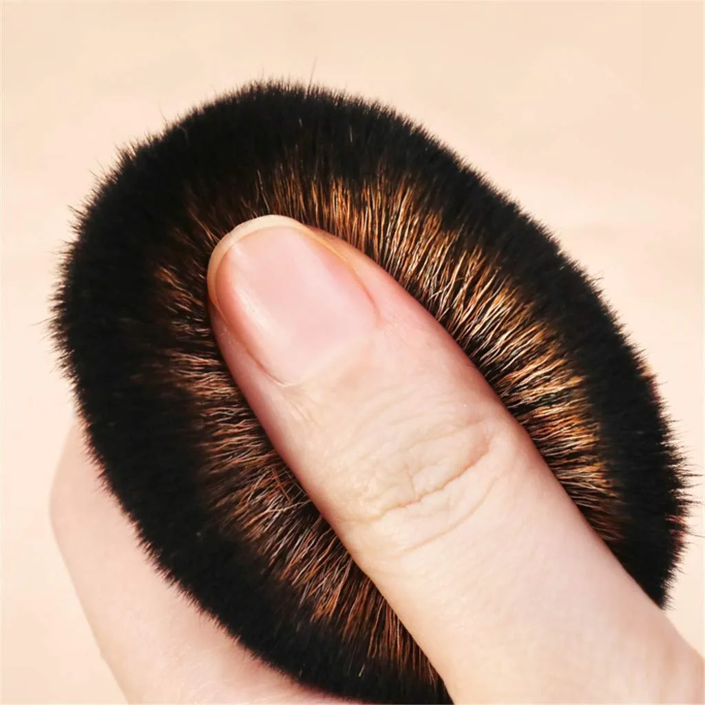 Makeup Brush Portable Kabuki High-Density Seamless Man-made Fiber Foundation and Blush Loose Powder Makeup Brushe 1 Piece(A)