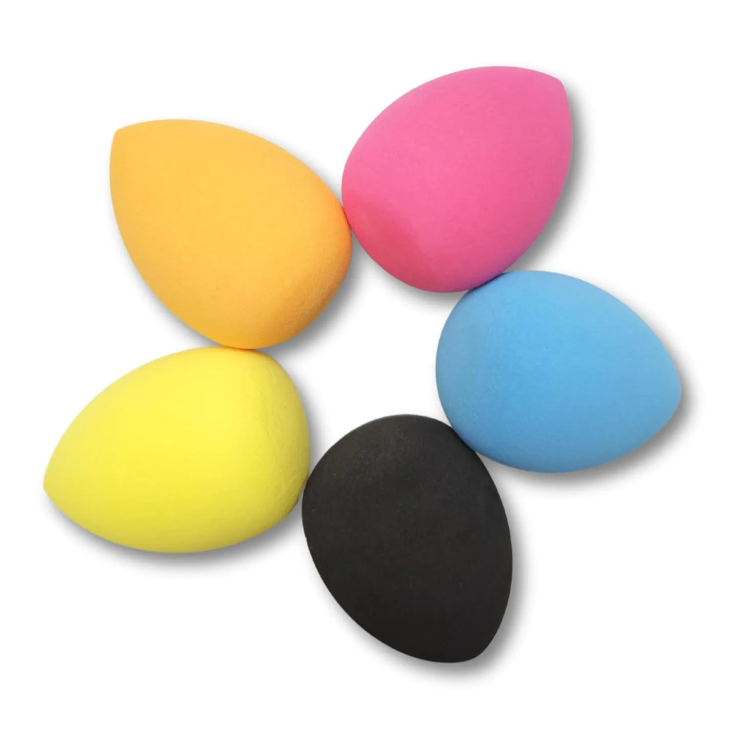 Makeup Sponge Set of 5 by EVANTHI  Soft Blending Beauty Sponges for Liquid, Cream & Powder  Expands When Wet  Latex-Free Applicators for Flawless Finish