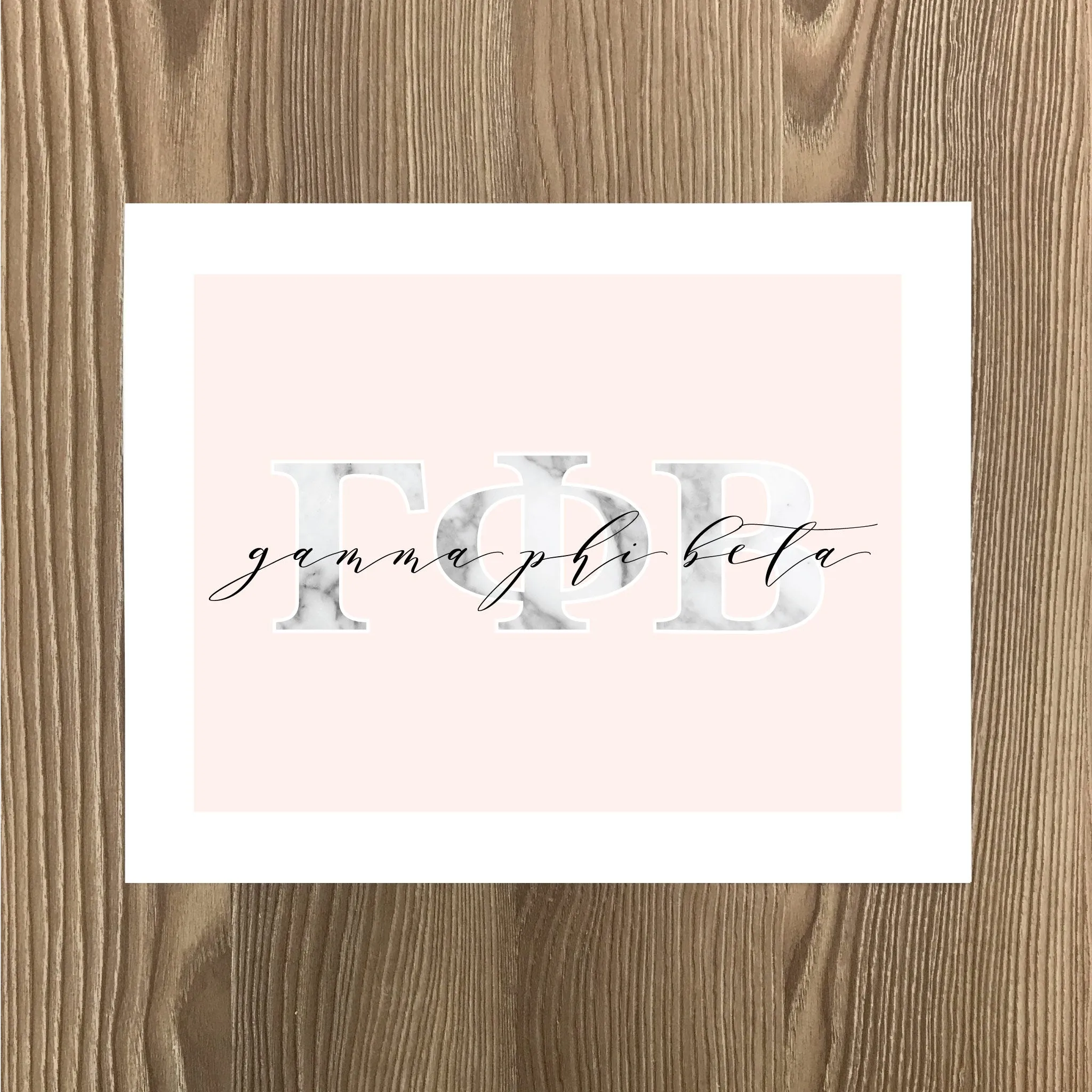 Marble & Blush Sorority Note Cards