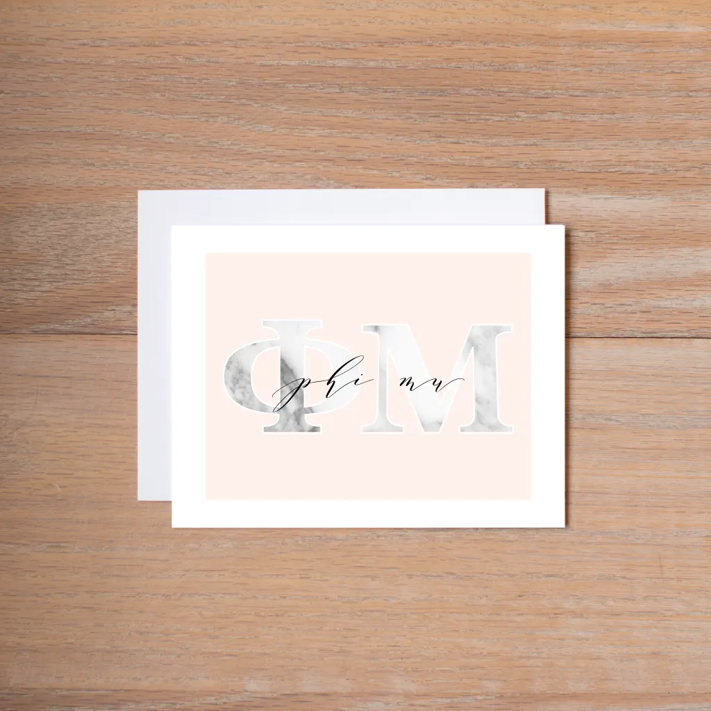 Marble & Blush Sorority Note Cards