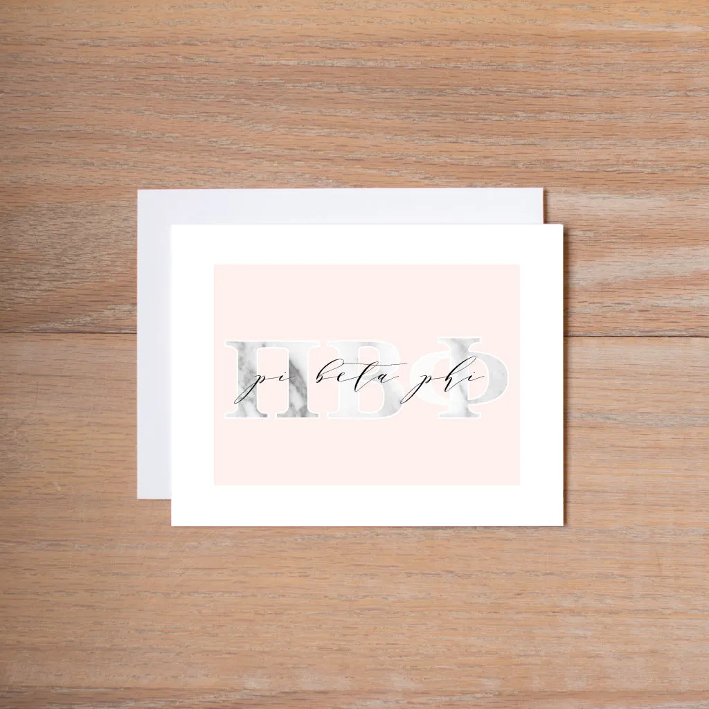 Marble & Blush Sorority Note Cards