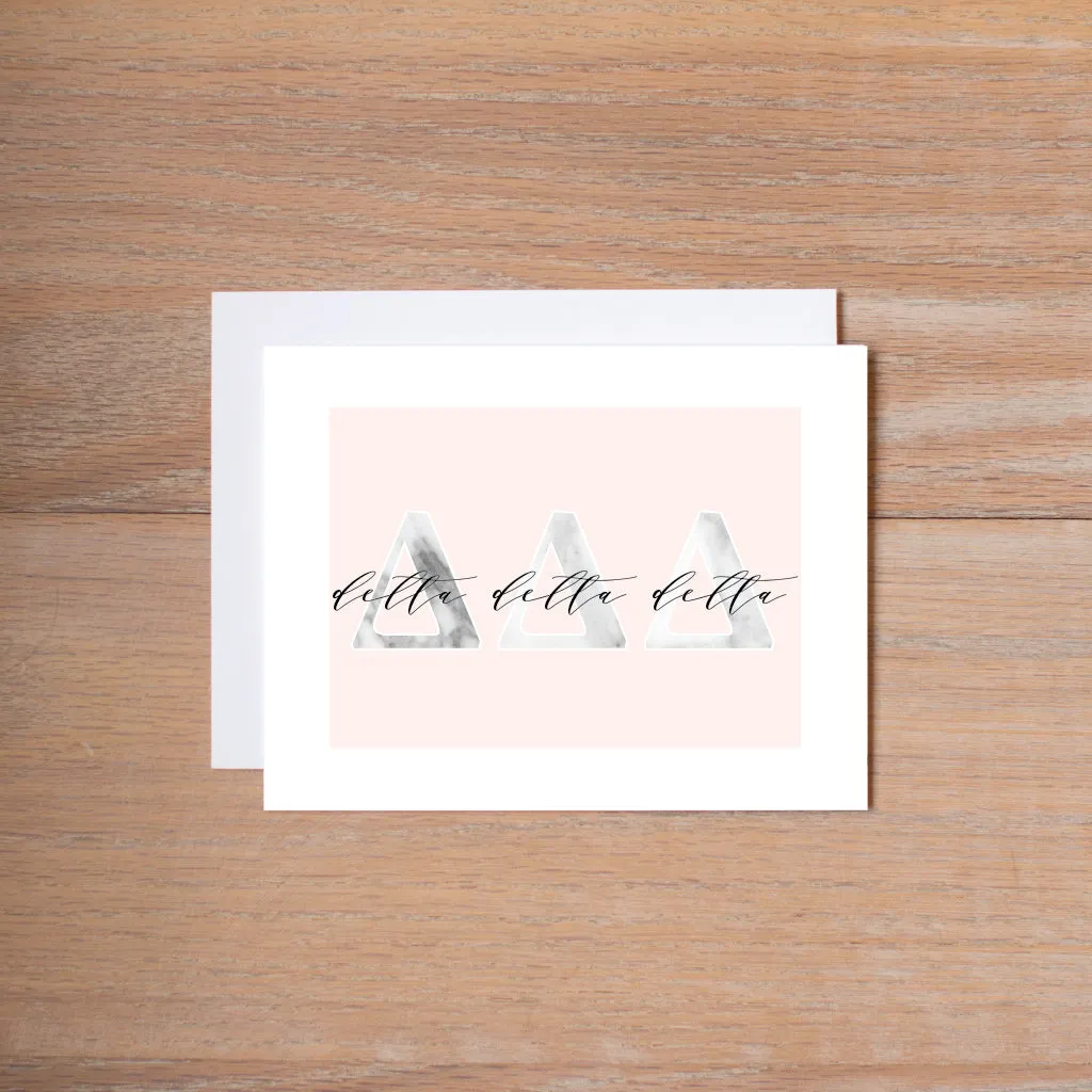 Marble & Blush Sorority Note Cards