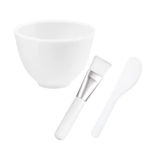 Mask Bowl, Brush & Spatula White (3-pc set)