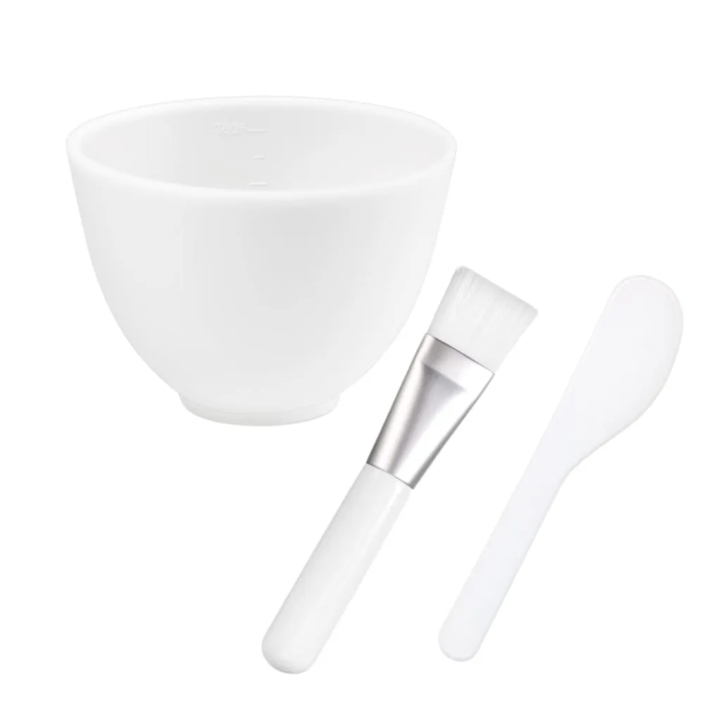 Mask Bowl, Brush & Spatula White (3-pc set)