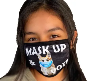 Mask Up and Vote Dog Cloth Face Mask