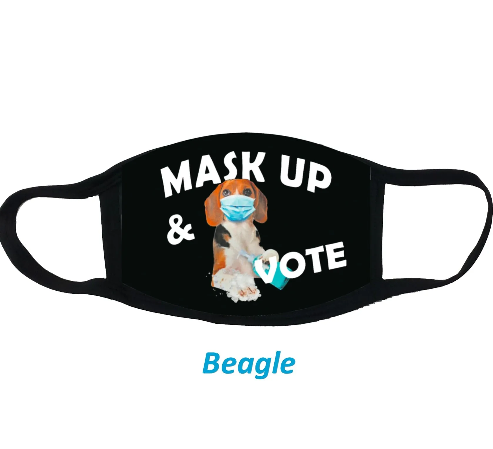 Mask Up and Vote Dog Cloth Face Mask