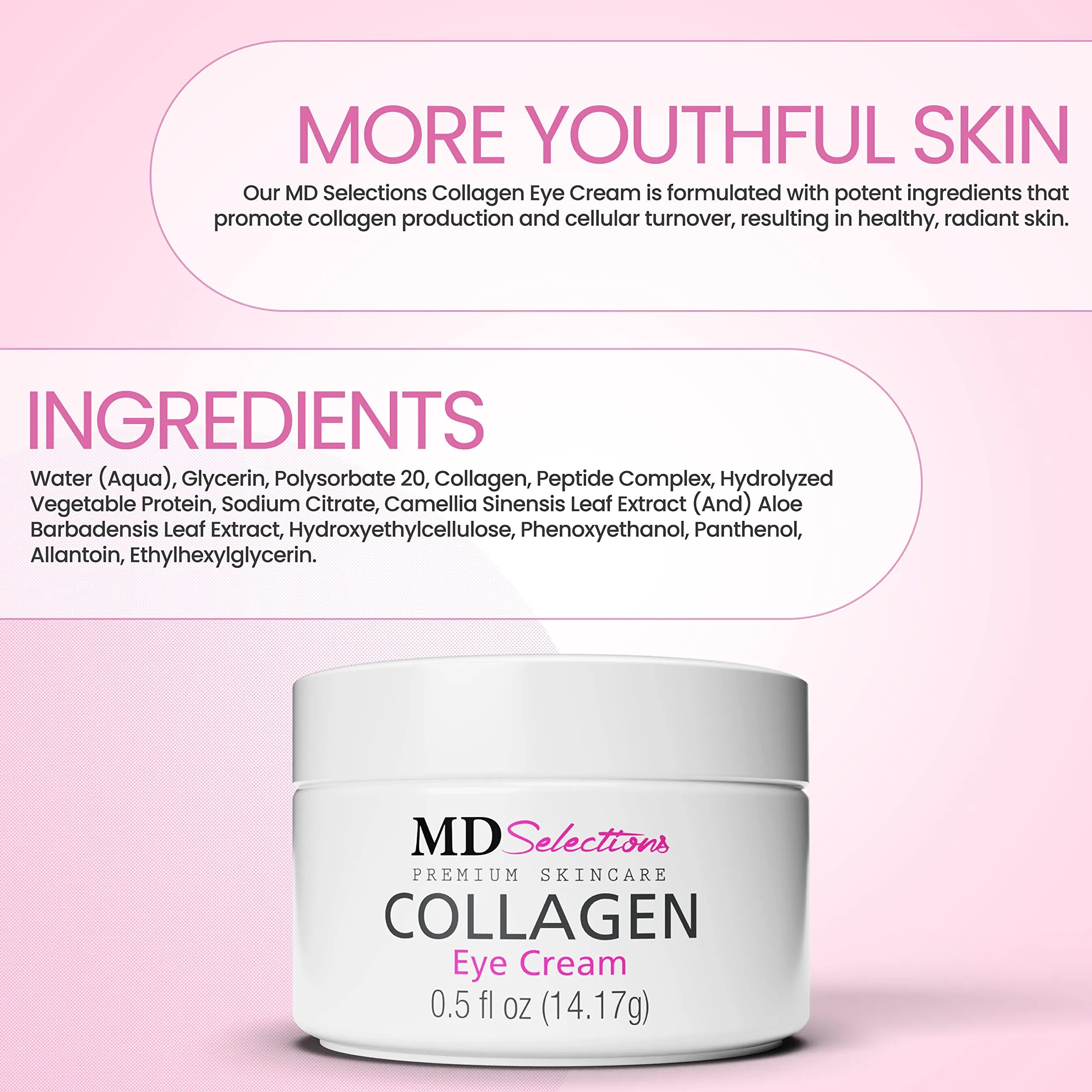 MD Selections Collagen Eye Cream, 2-Pack
