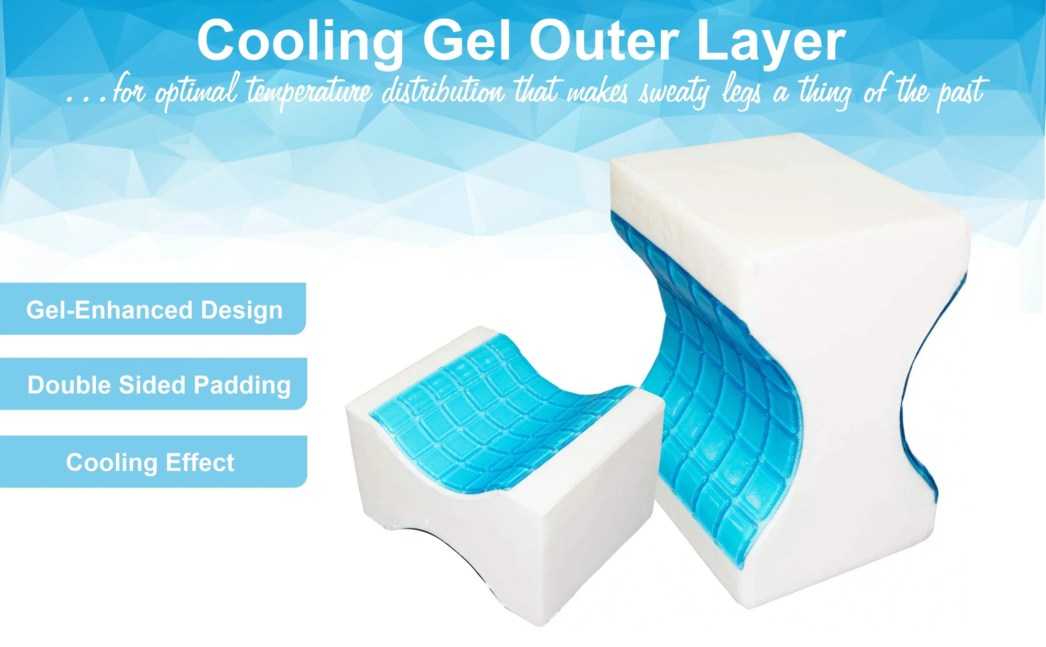 Medipaq® Memory Foam Gel Lined Knee Pillow