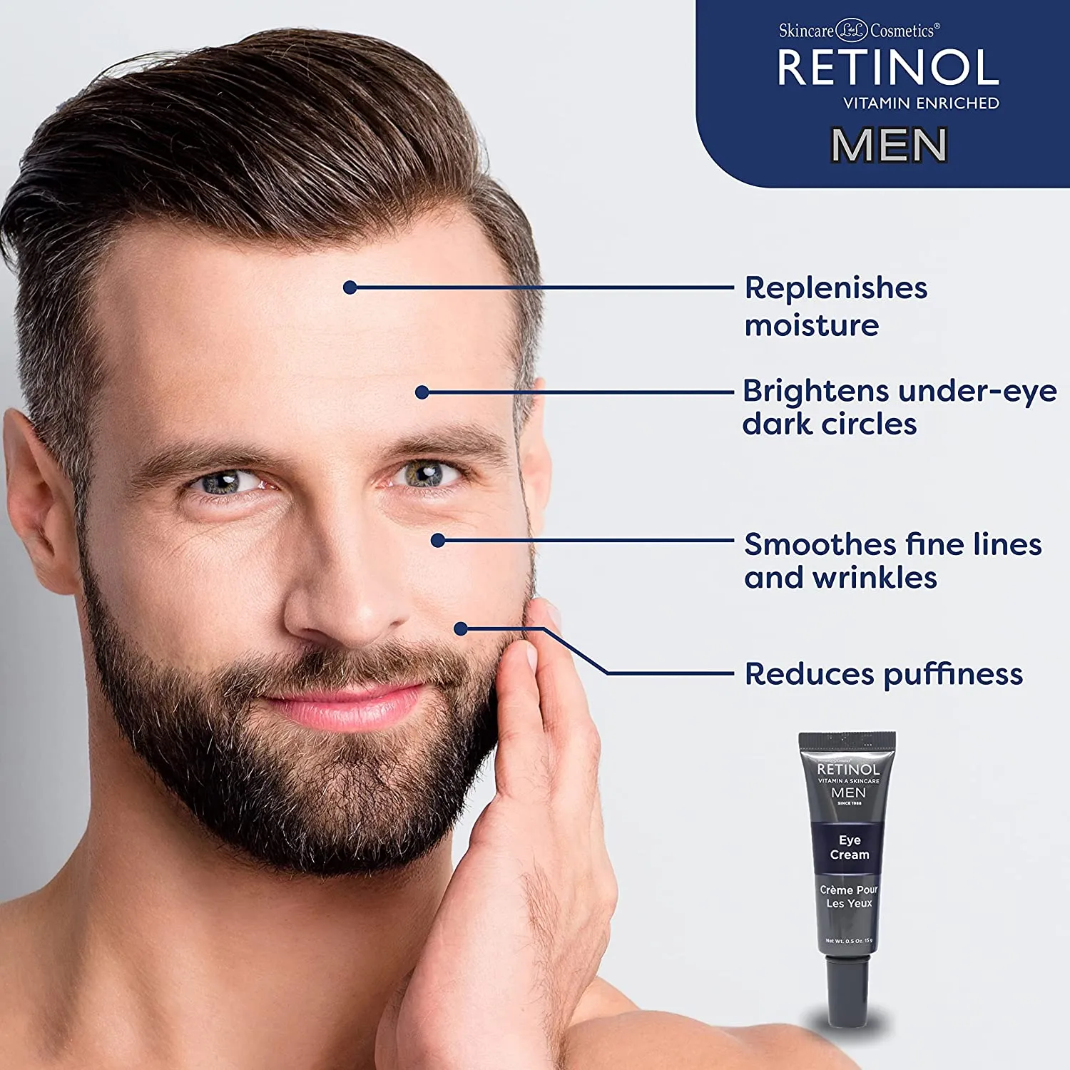 Men's Eye Cream with Vitamin A   Green Tea   Goji Berry