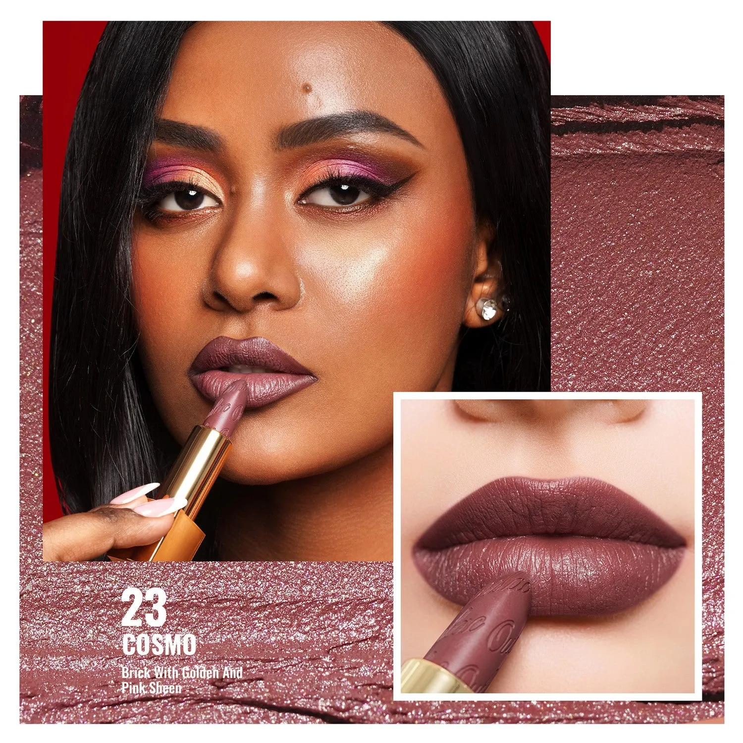 Metallic Shine Lipstick | D23 Cosmo