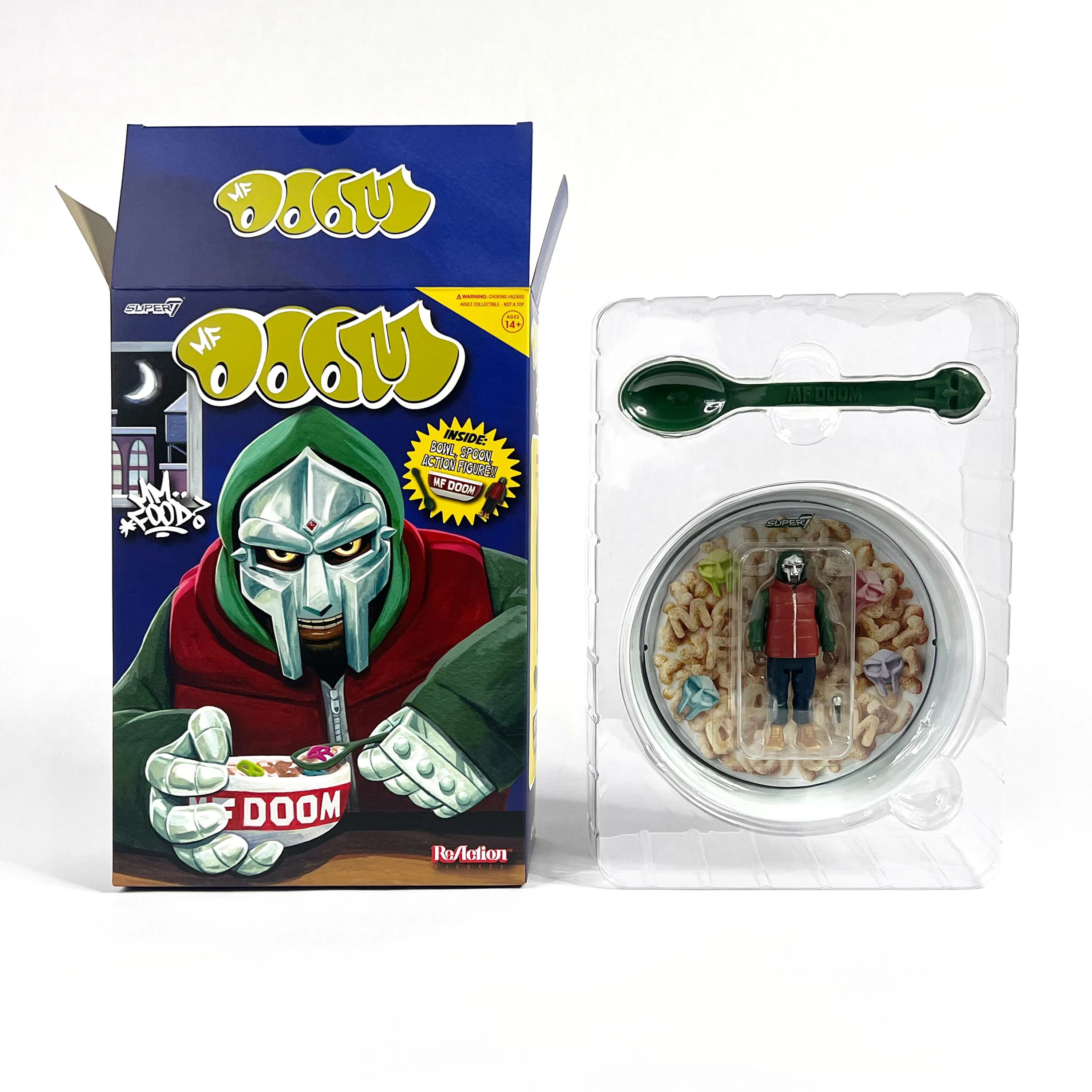 MF DOOM X SUPER7 - MM..FOOD REACTION FIGURE & CEREAL BOWL SET
