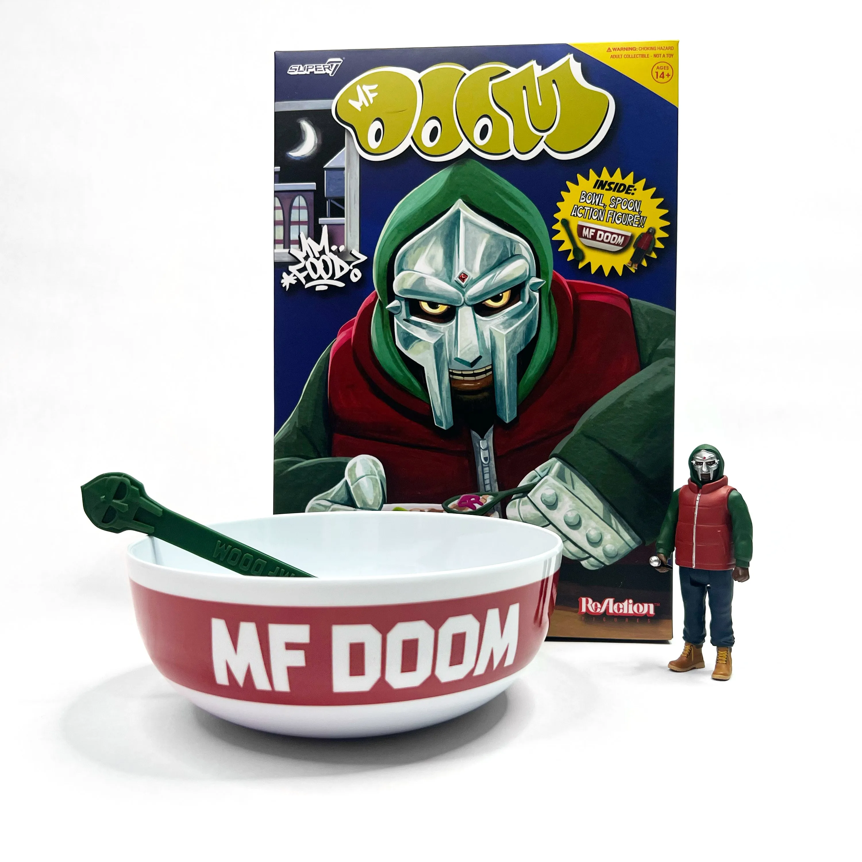 MF DOOM X SUPER7 - MM..FOOD REACTION FIGURE & CEREAL BOWL SET