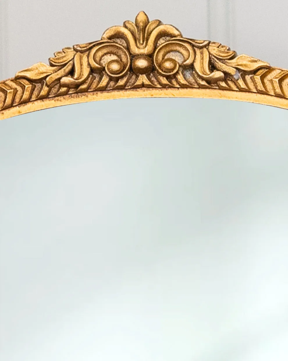 Mini Antiqued Gold Mirror
