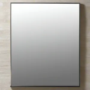 Minimal Black Frame Mirror 120 cm