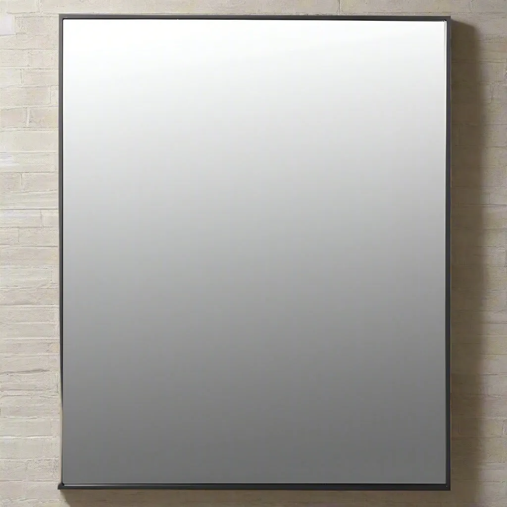 Minimal Black Frame Mirror 120 cm