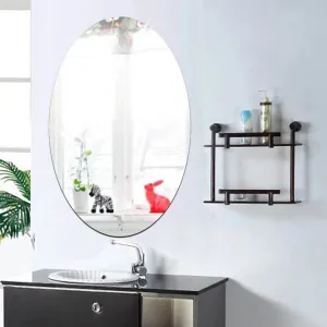 Mirrorzy™️ Unbreakable Mirror Sticker (Large 30x20 cms) (Pack of 2)