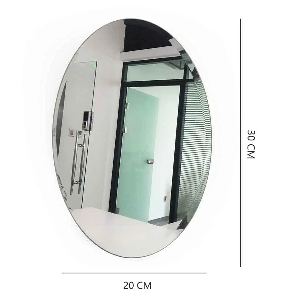 Mirrorzy™️ Unbreakable Mirror Sticker (Large 30x20 cms) (Pack of 2)