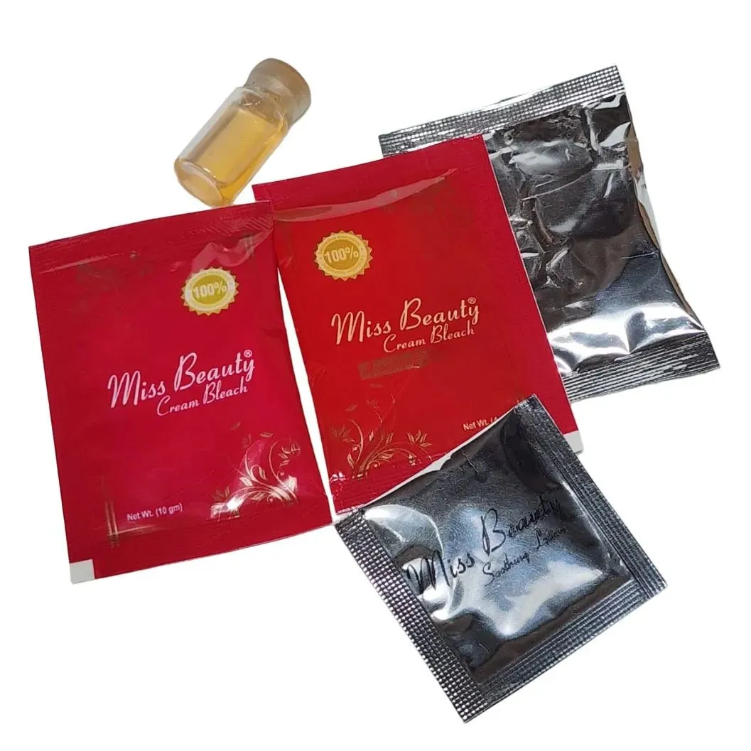 Miss Beauty 5 in 1 Whitening Bleach Cream With Urgent Facial, Soothing Lotion,&Skin Shiner Makes Skin Fairer & Brighter