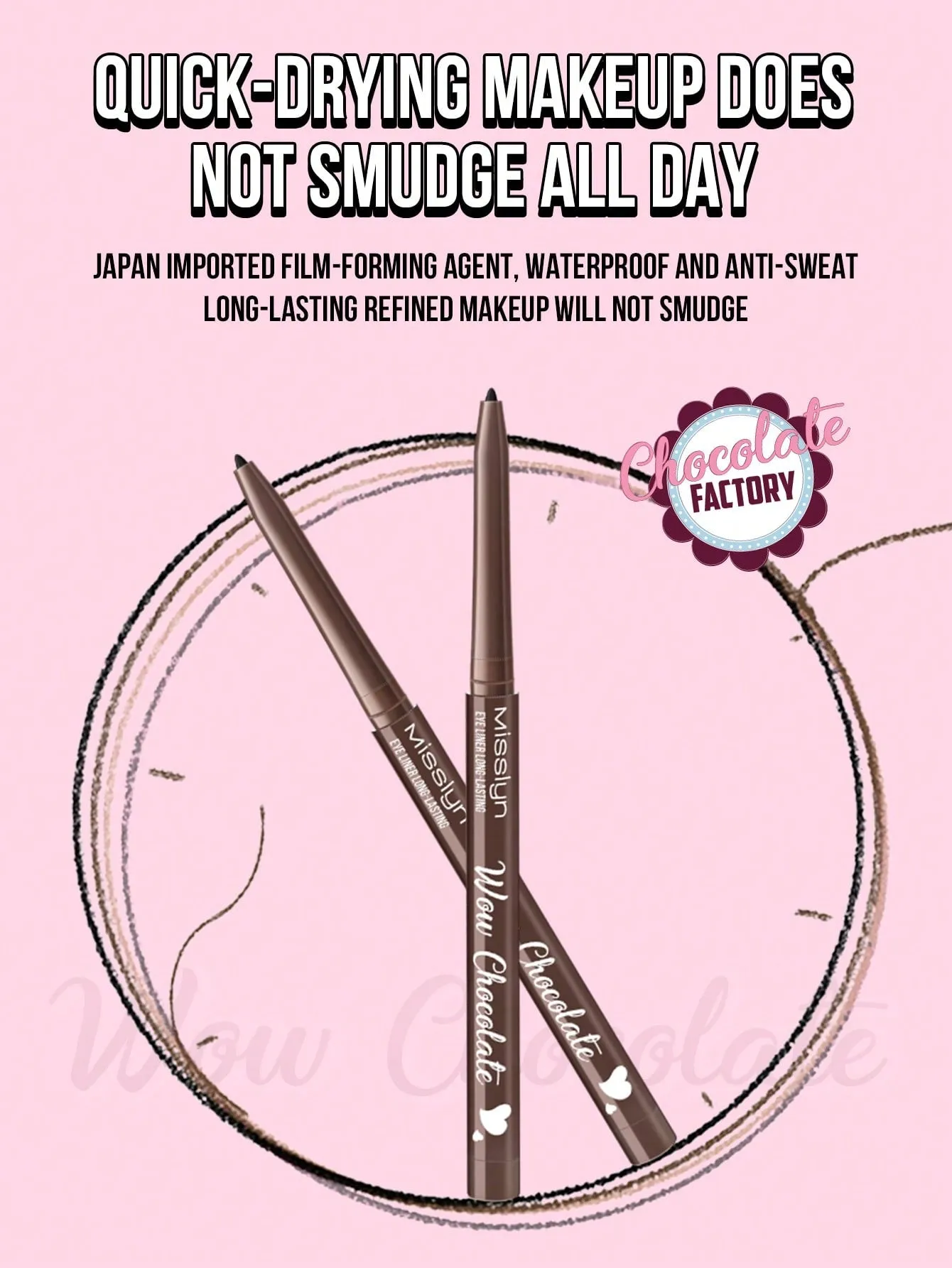 Misslyn CHOCOLATE EYE LINER LONG-LASTING, Creamy, Ultra-Pigmented & Waterproof, Creates Bold & Defined Lines, Vegan & Cruelty-Free