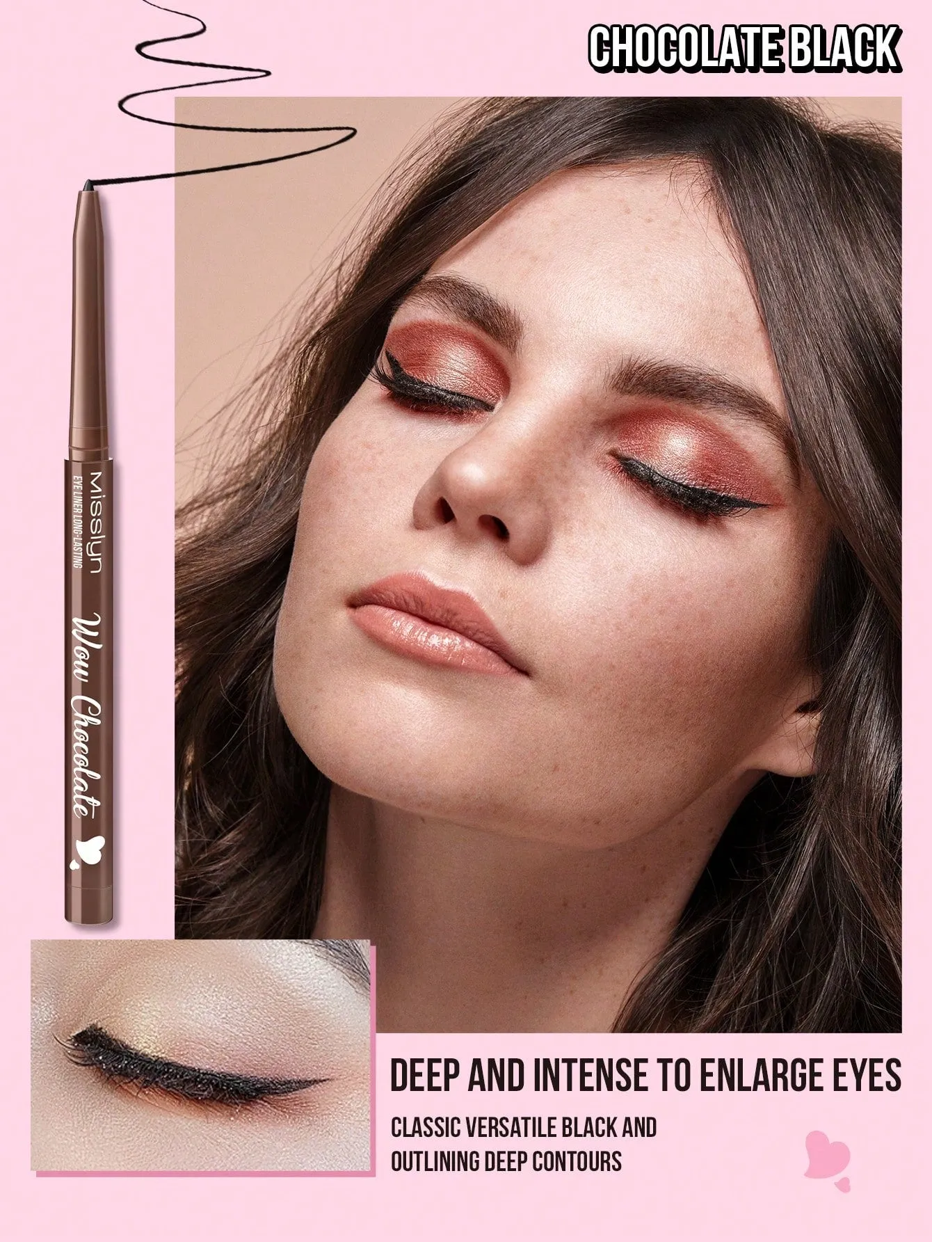 Misslyn CHOCOLATE EYE LINER LONG-LASTING, Creamy, Ultra-Pigmented & Waterproof, Creates Bold & Defined Lines, Vegan & Cruelty-Free